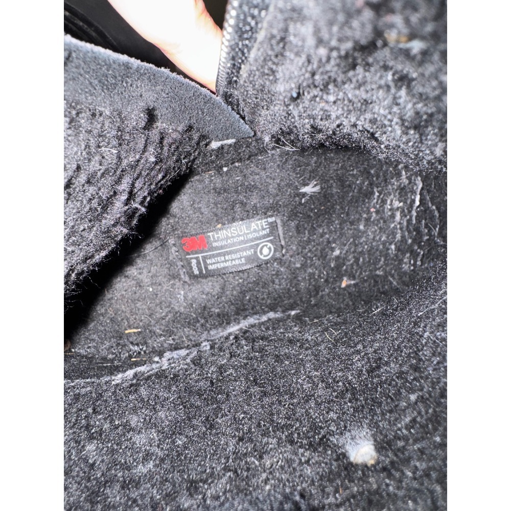 Artica Aisha Black Leather Winter Boots Fur Trim Ice Cleats Womens 37 US 6-6.5 - Picture 12 of 13